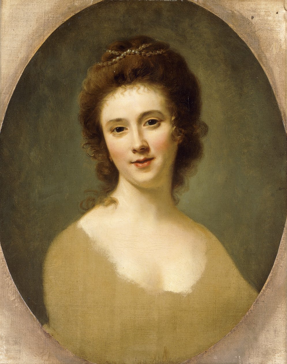 Ritratto di Miss Sunning, testa e spalle da Nathaniel Hone
