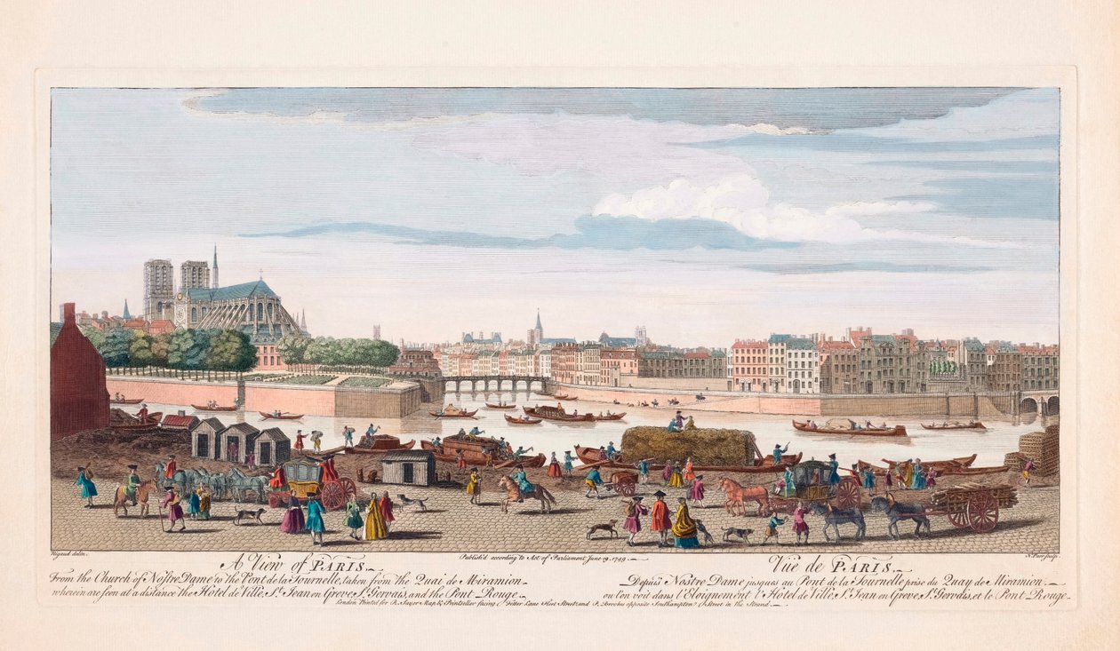 Veduta del XVIII secolo di Parigi, Francia da Nathaniel Parr