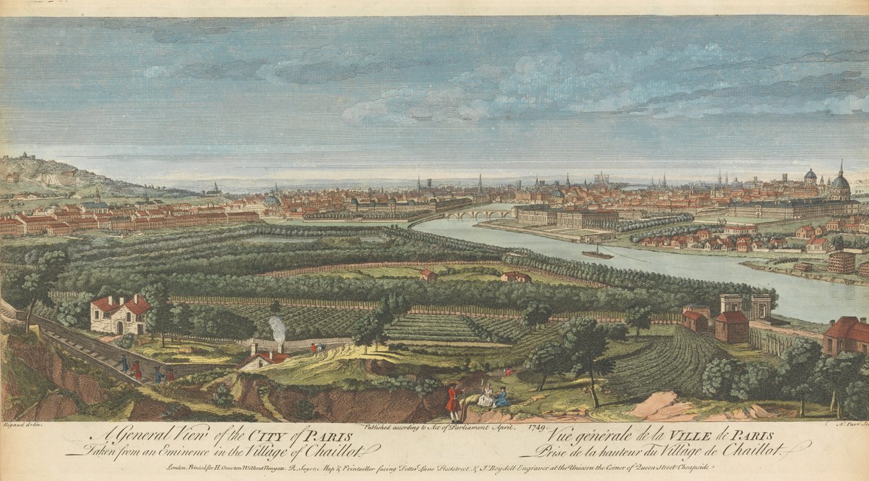 Veduta generale della città di Parigi presa da un