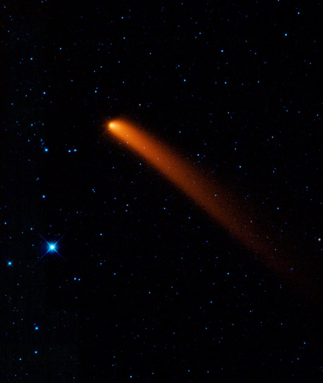 Immagine a infrarossi della Cometa Siding Spring (C2007 Q3) scoperta nel 2007 da osservatori in Australia. Credito NASA. Scienza Astronomia da National Aeronautics and Space Administration National Aeronautics and Space Administration