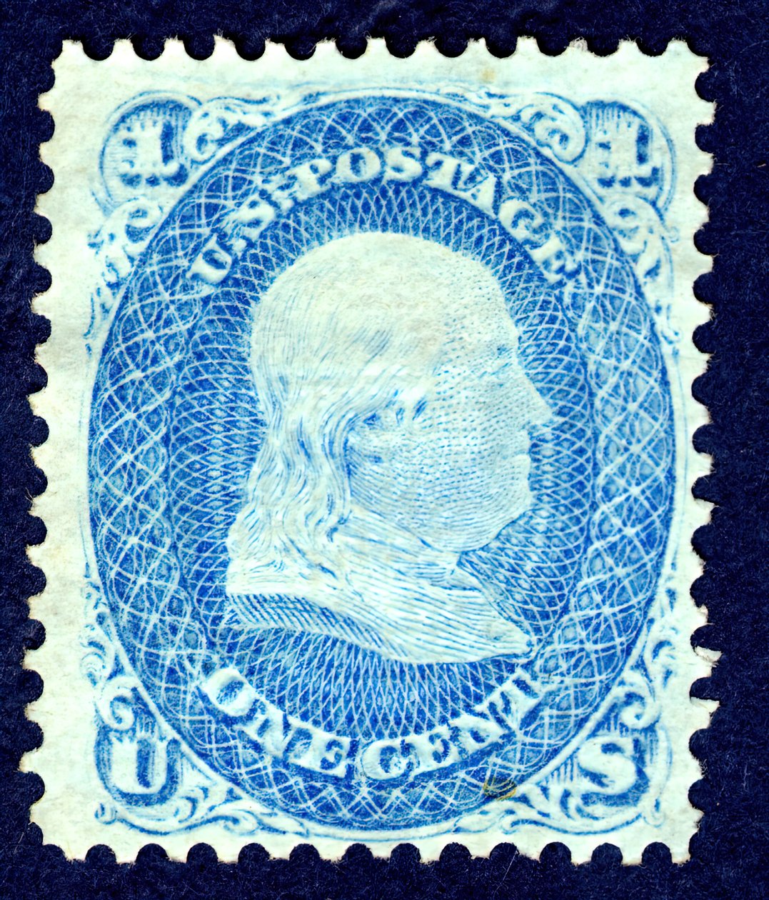 1c Franklin F Grill singolo, 1867 da National Bank Note Company