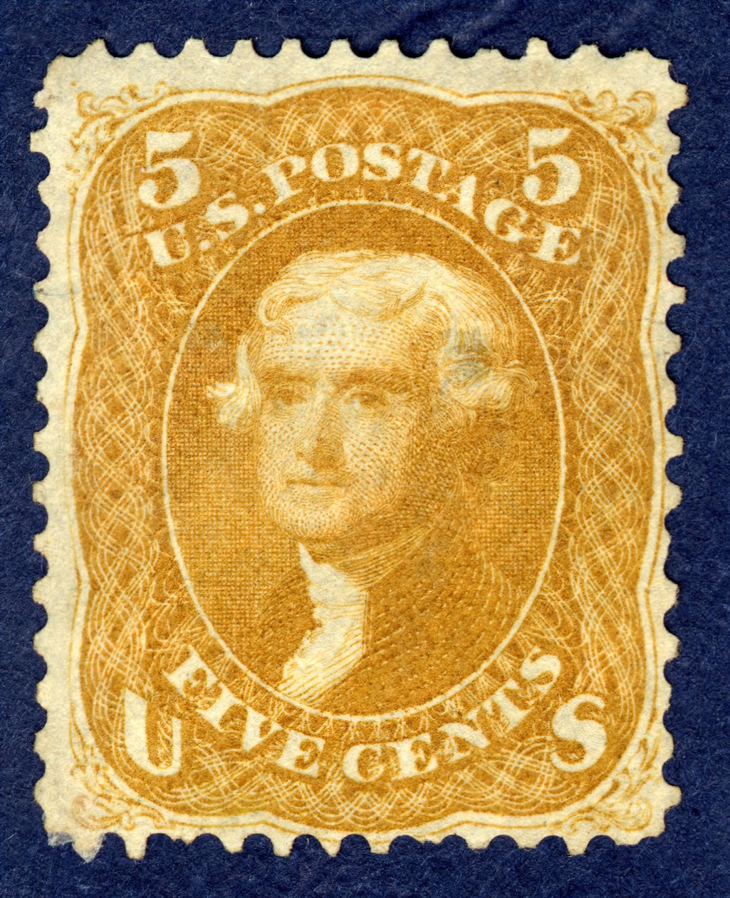 5c Jefferson singolo, 1861 da National Bank Note Company