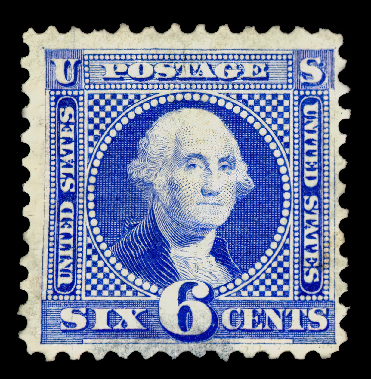6c Washington ristampa singola da National Bank Note Company