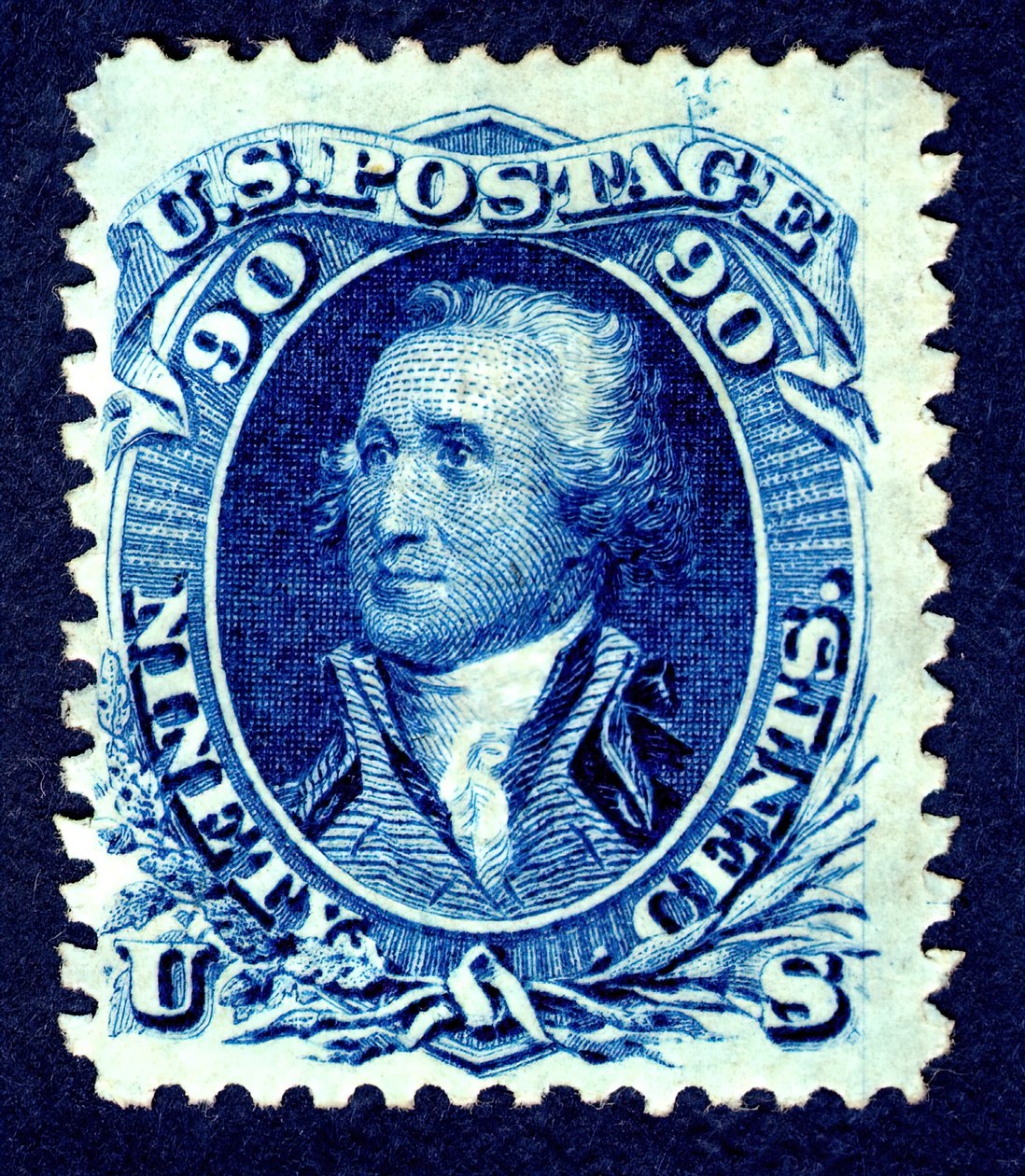 90c Washington F Grill singolo, 1867-1868 da National Bank Note Company