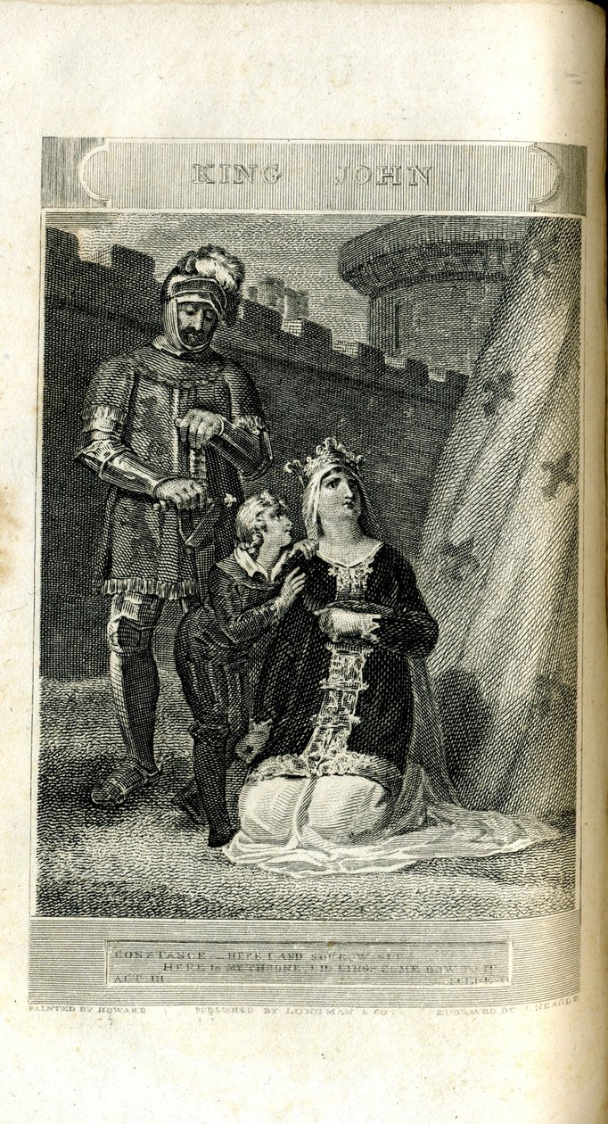 Re Giovanni di William Shakespeare. Rappresentato al Covent Garden sabato 20 aprile 1811 da Neagle