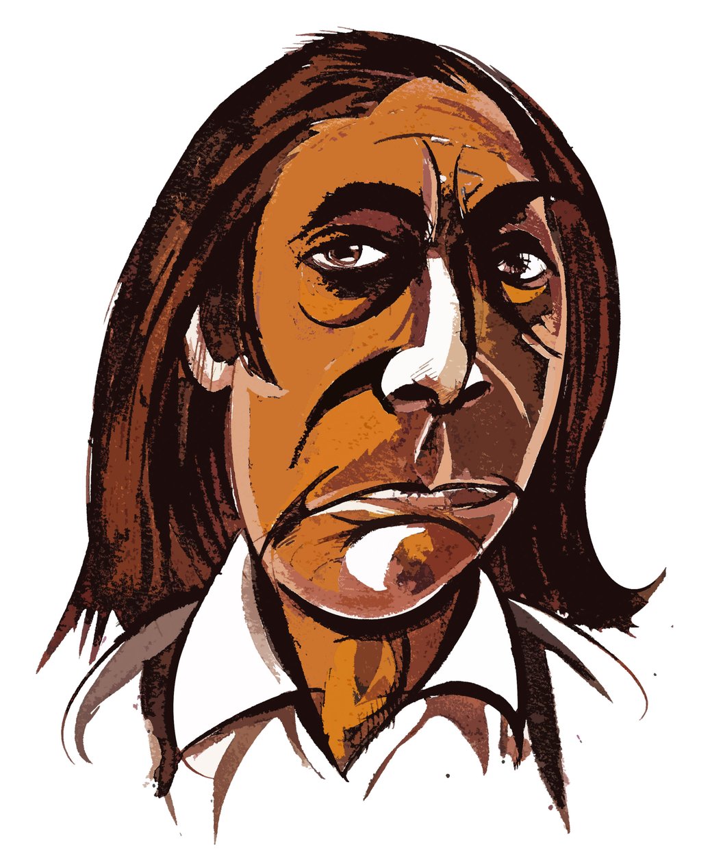 Alfred Schnittke - caricatura a colori da Neale Osborne