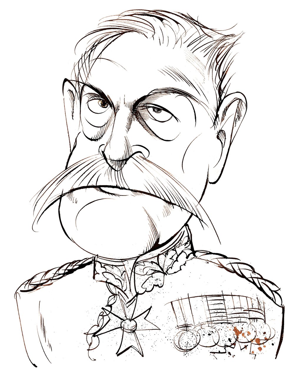 Primo Conte Haig di Bernersyde (1861-1928); caricatura da Neale Osborne