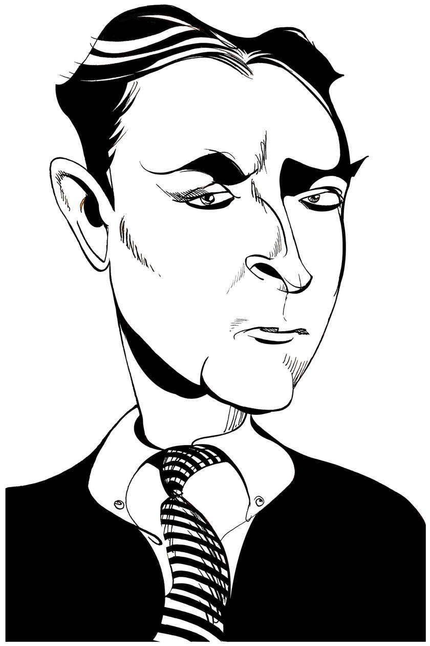 Francis Scott Fitzgerald - caricatura del romanziere e scrittore di racconti americano, 1896-1940 da Neale Osborne