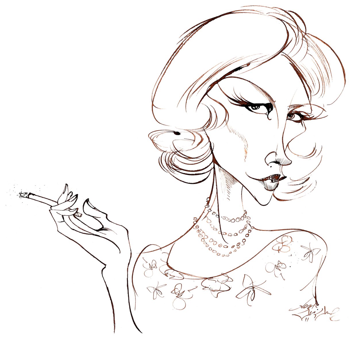 January Jones - caricatura dell