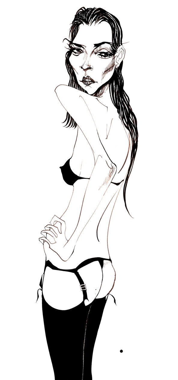 Kate Moss - caricatura della modella inglese, nata nel 1974 da Neale Osborne