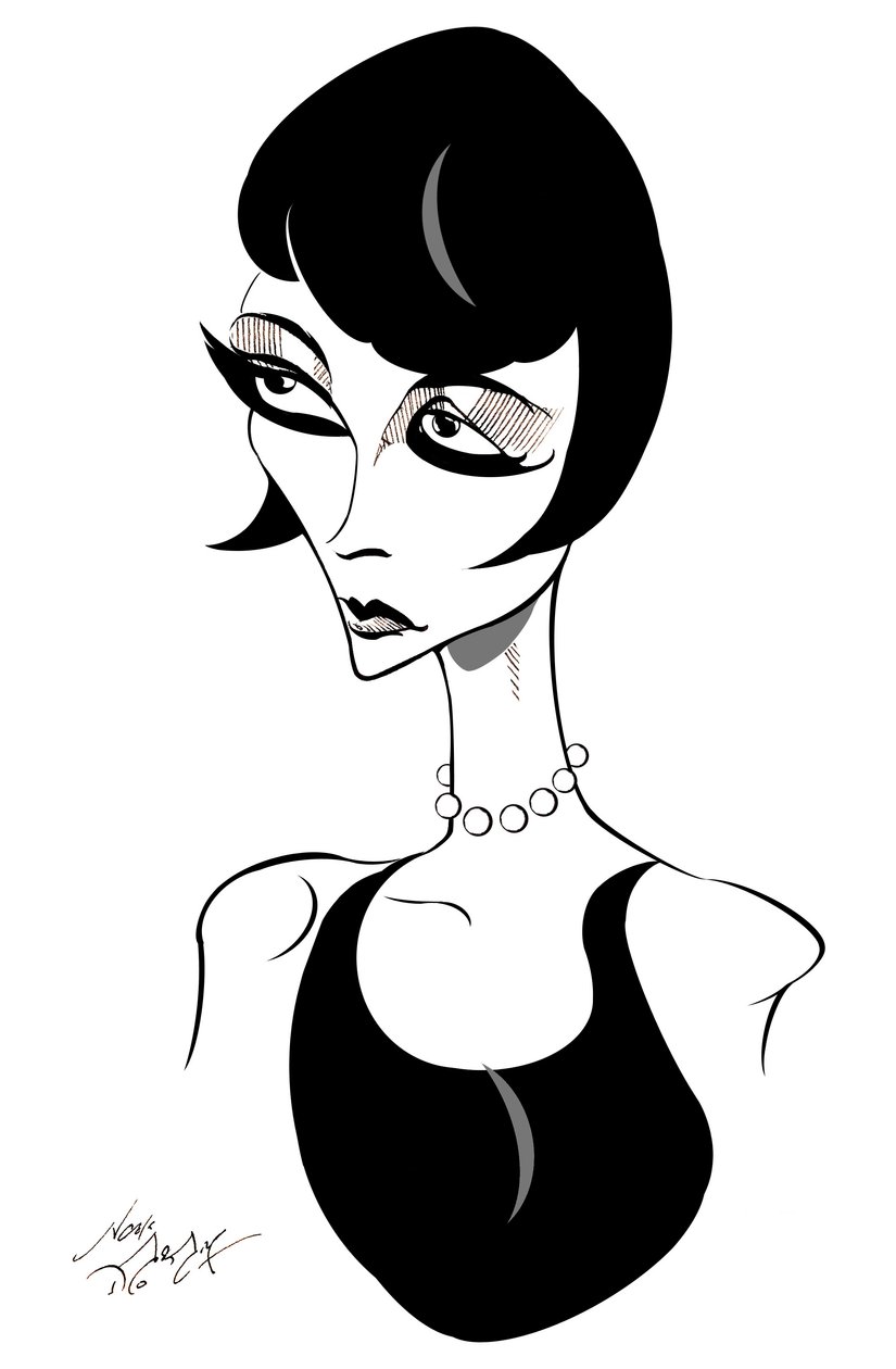 Louise Brooks - caricatura dell