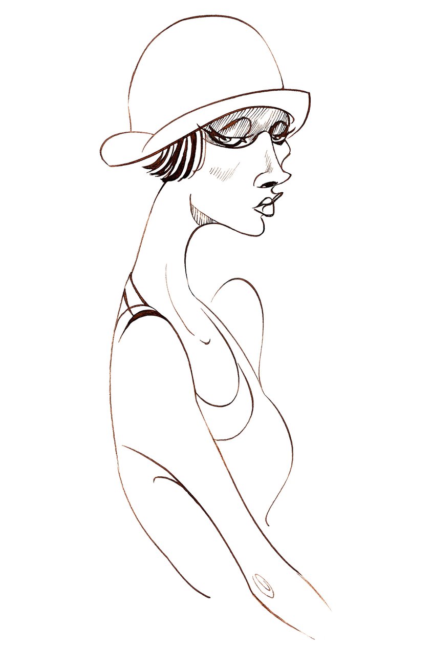 Modella con cappello cloche da Neale Osborne