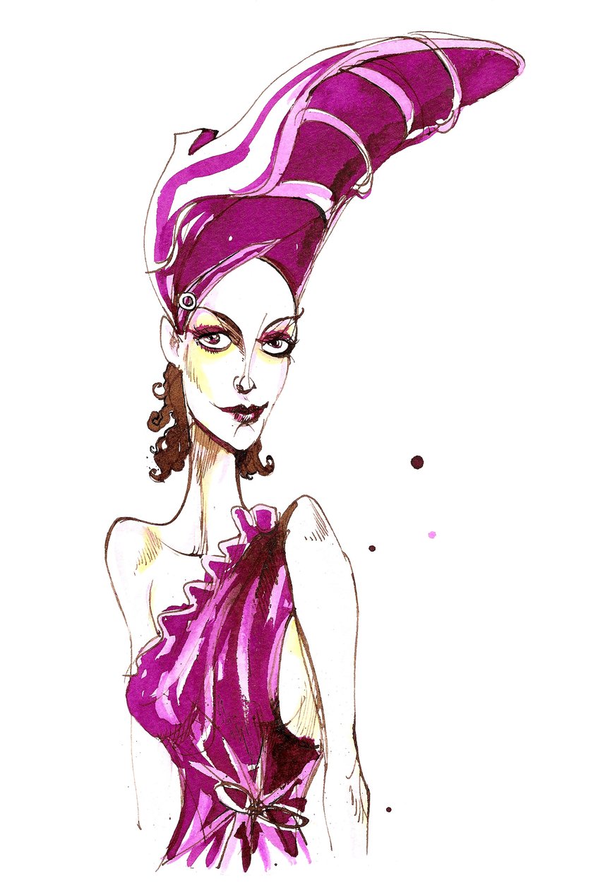 Sandalo viola con cappello: da una serie ispirata al cappello a forma di scarpa di Elsa Schiaparelli da Neale Osborne