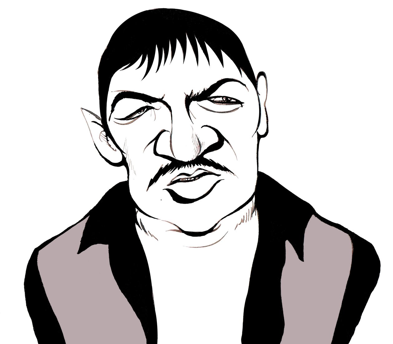 Rainer Werner Fassbinder, caricatura da Neale Osborne