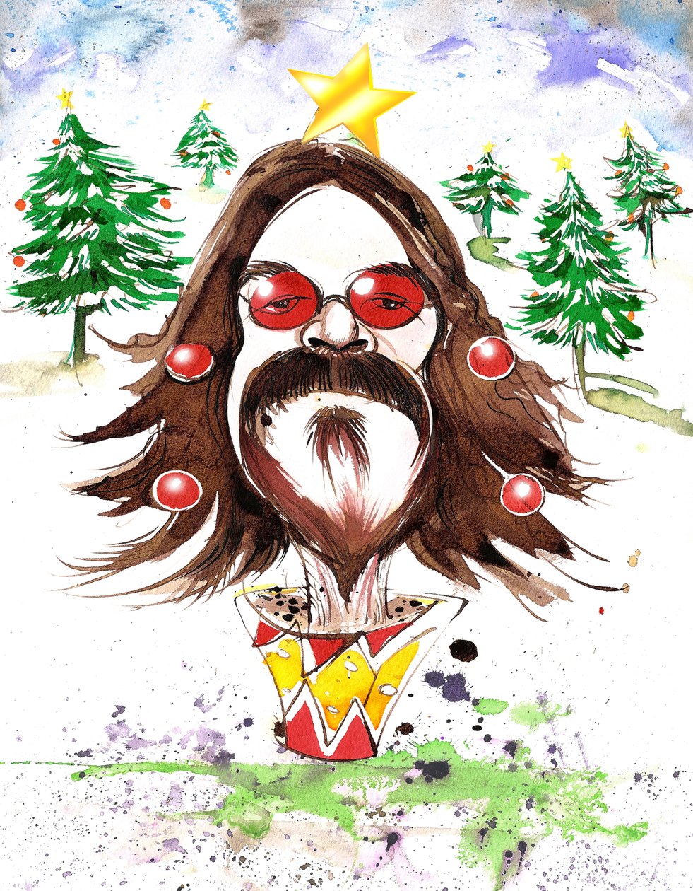Roy Wood - caricatura da Neale Osborne