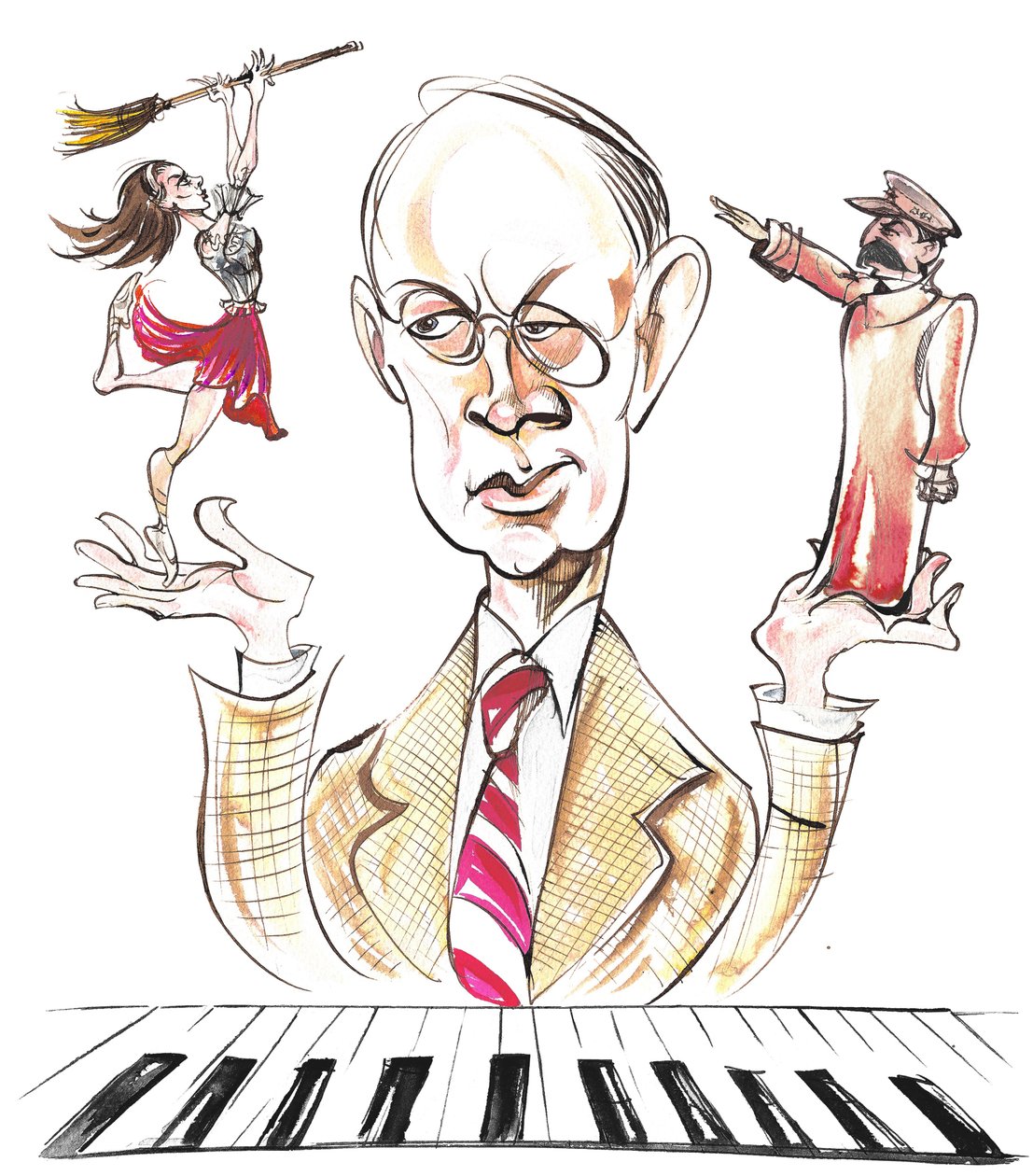 Sergey Prokofiev - caricatura da Neale Osborne