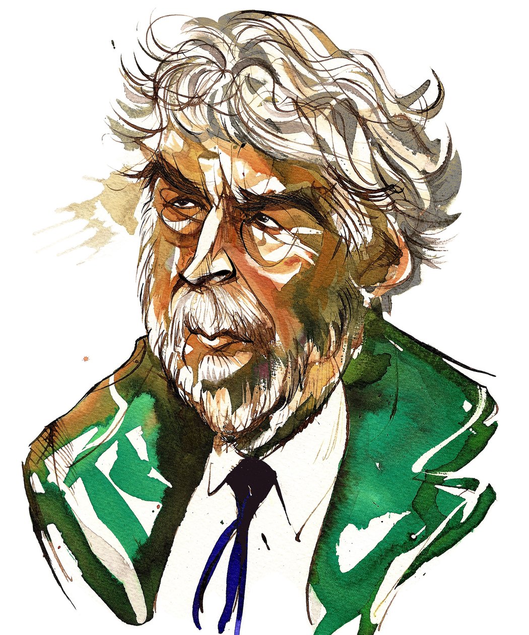 Sir Harrison Birtwistle - caricatura a colori da Neale Osborne