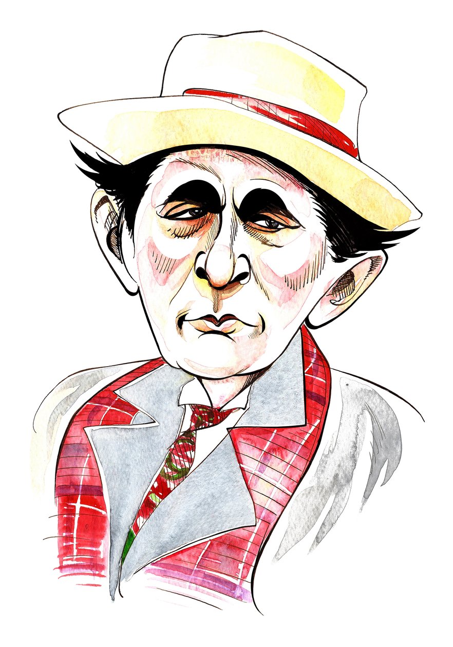 Sylvester McCoy come Doctor Who nella serie televisiva BBC omonima da Neale Osborne