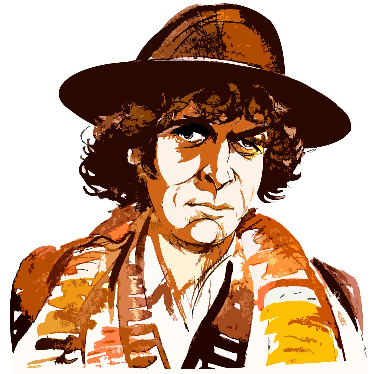 Tom Baker come Doctor Who da Neale Osborne