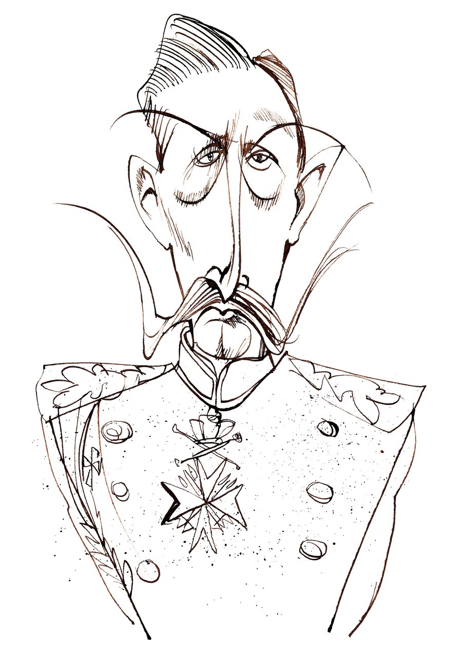 Guglielmo II, imperatore di Germania; Re di Prussia (1859-1941); caricatura da Neale Osborne