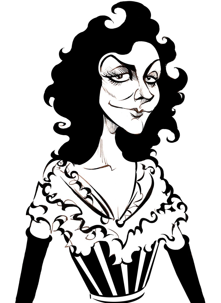Yvette Guilbert, caricatura da Neale Osborne