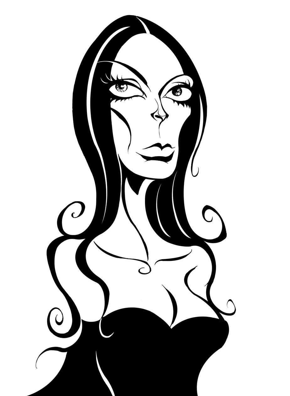 Barbara Steele, 2025 (inchiostro / digitale) da Neale Osborne