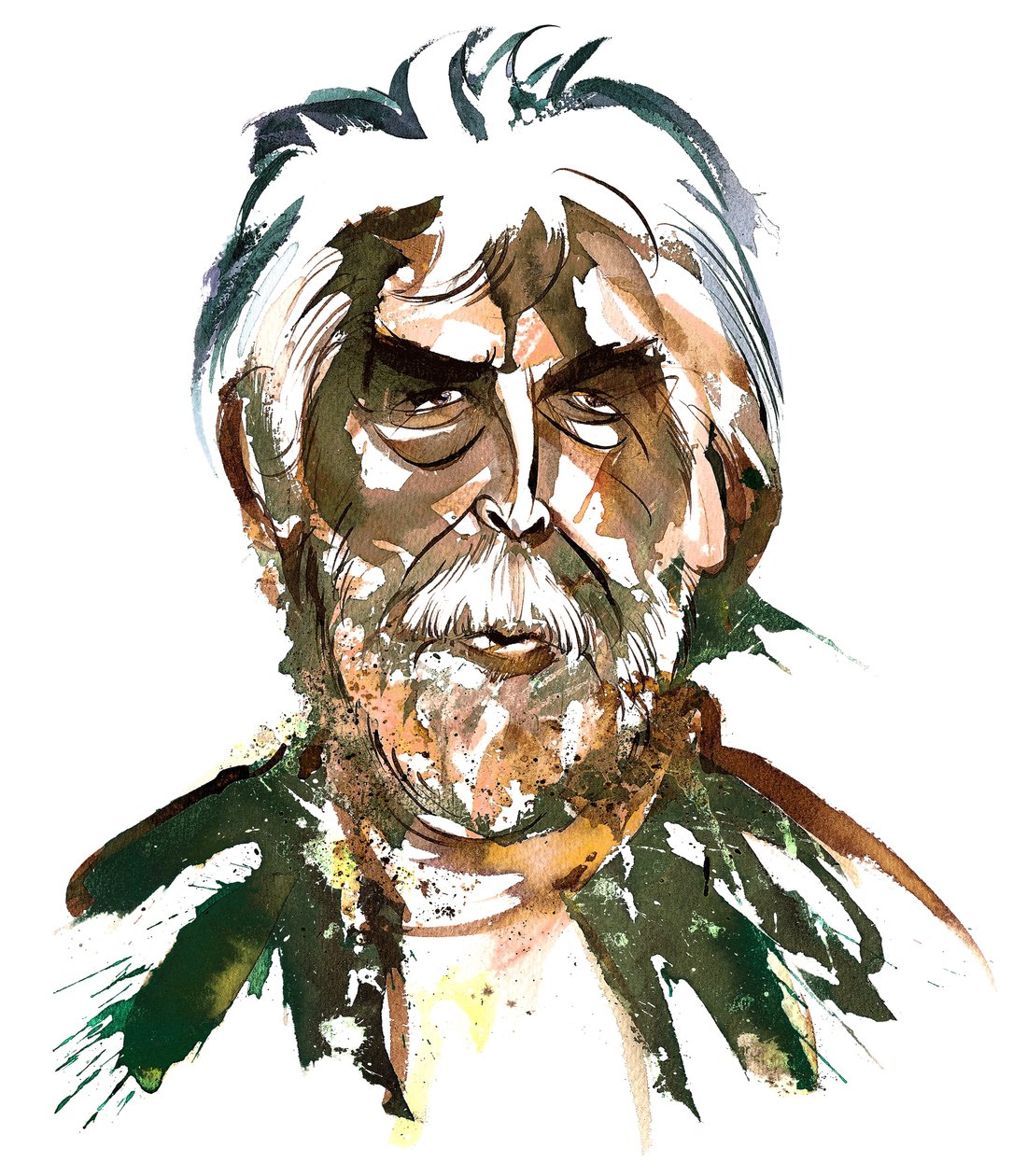Sir Harrison Birtwistle - caricatura a colori da Neale Osborne