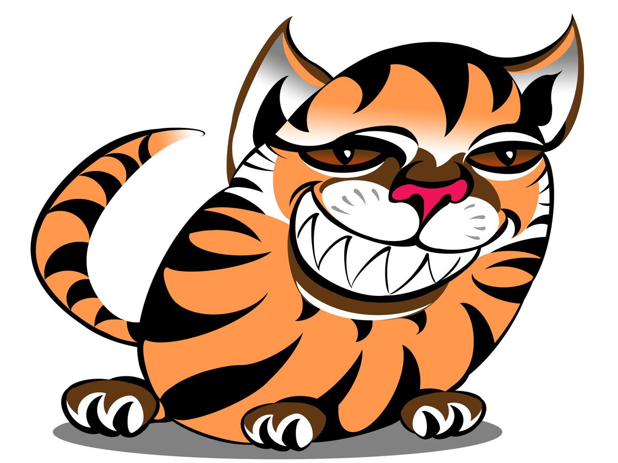 Gatto tigre - cartone animato da Neale Osborne