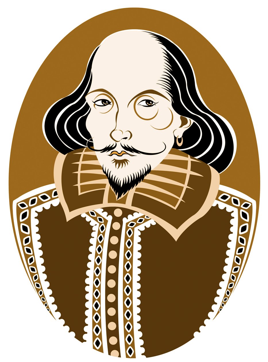 William Shakespeare, poeta e drammaturgo inglese battezzato il 26 aprile 1564 - 23 aprile 1616 da Neale Osborne