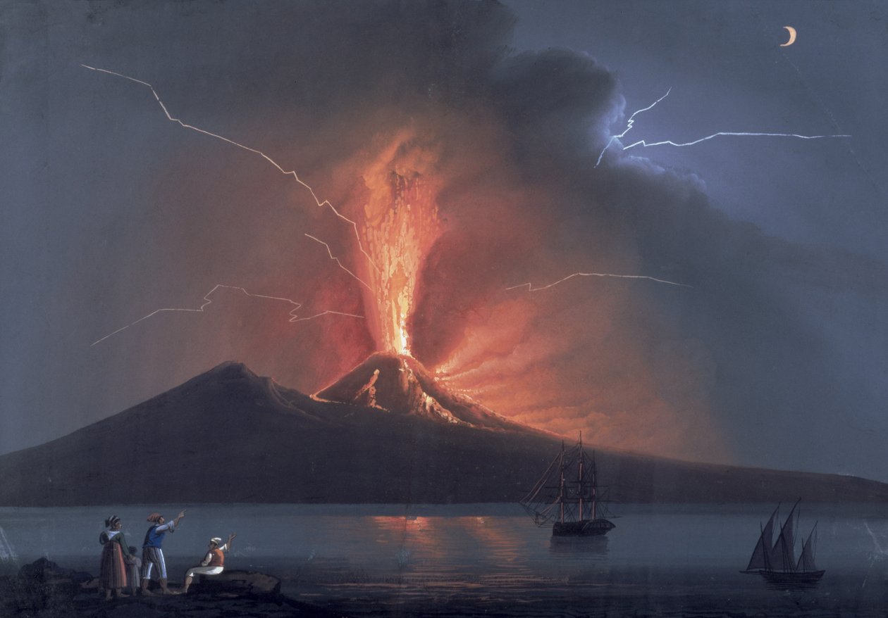 Napoli: eruzione del Vesuvio, 22 ottobre 1822 da Neapolitan School