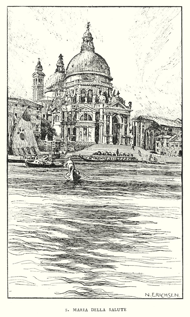 S Maria Della Salute (litho) da Nelly Erichsen