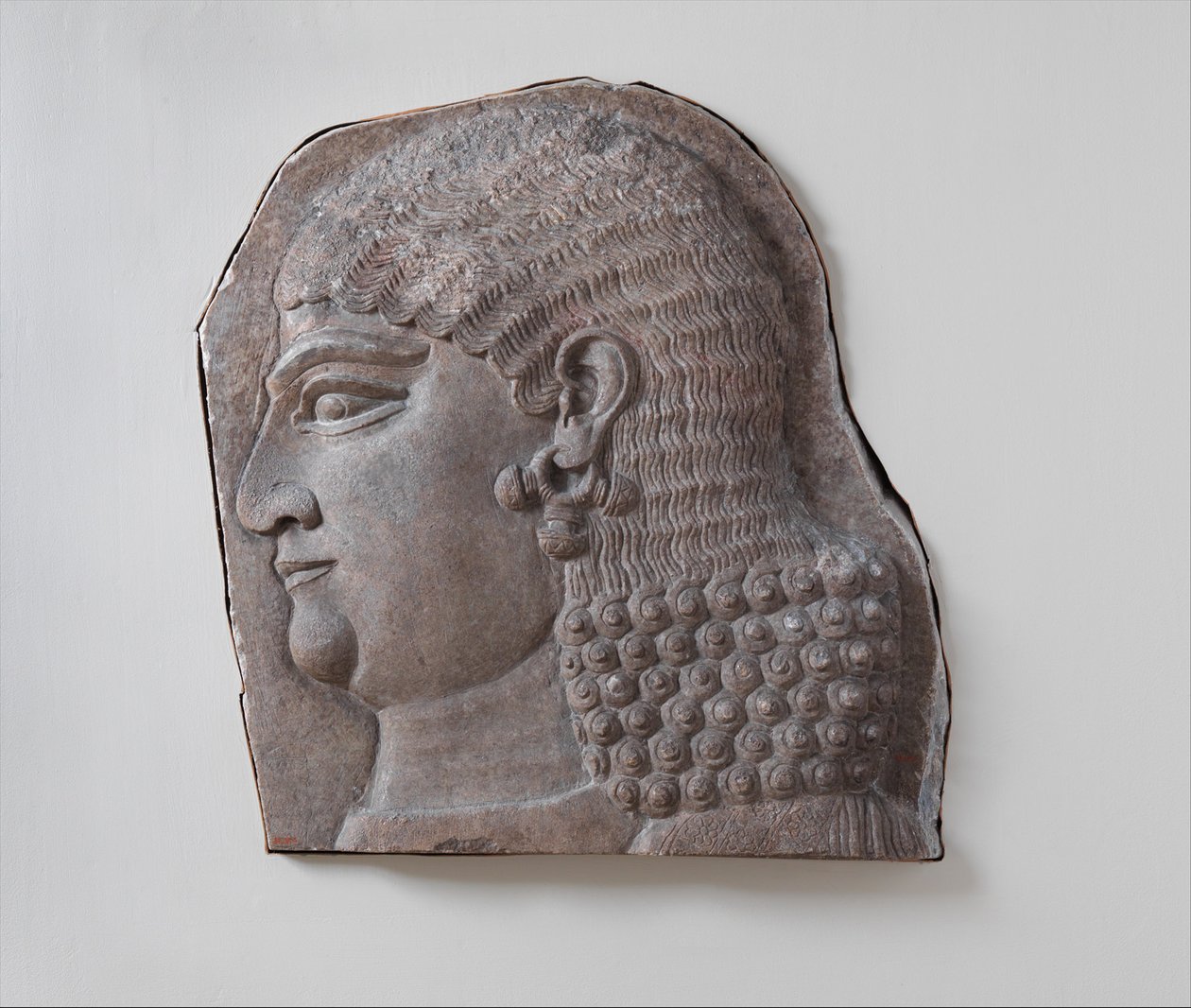 Testa di un Attendente Reale senza Barba, forse un Eunuco da Neo Assyrian Neo Assyrian