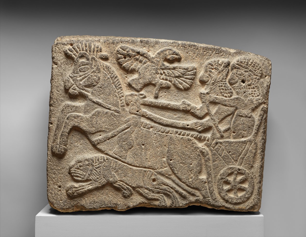 Rilievo ortostato: scena di caccia al leone, c. IX secolo a.C. da Neo Hittite Neo Hittite