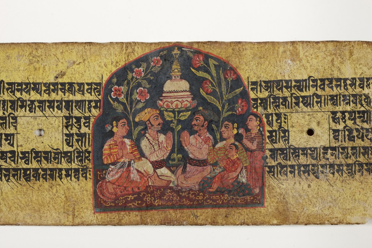Adorazione di uno stupa, 1659 da Nepalese School