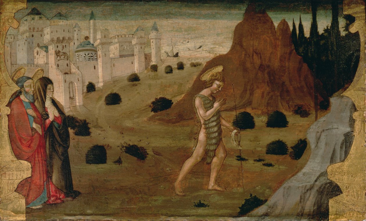San Giovanni Battista che parte per il deserto da Neri di Bicci
