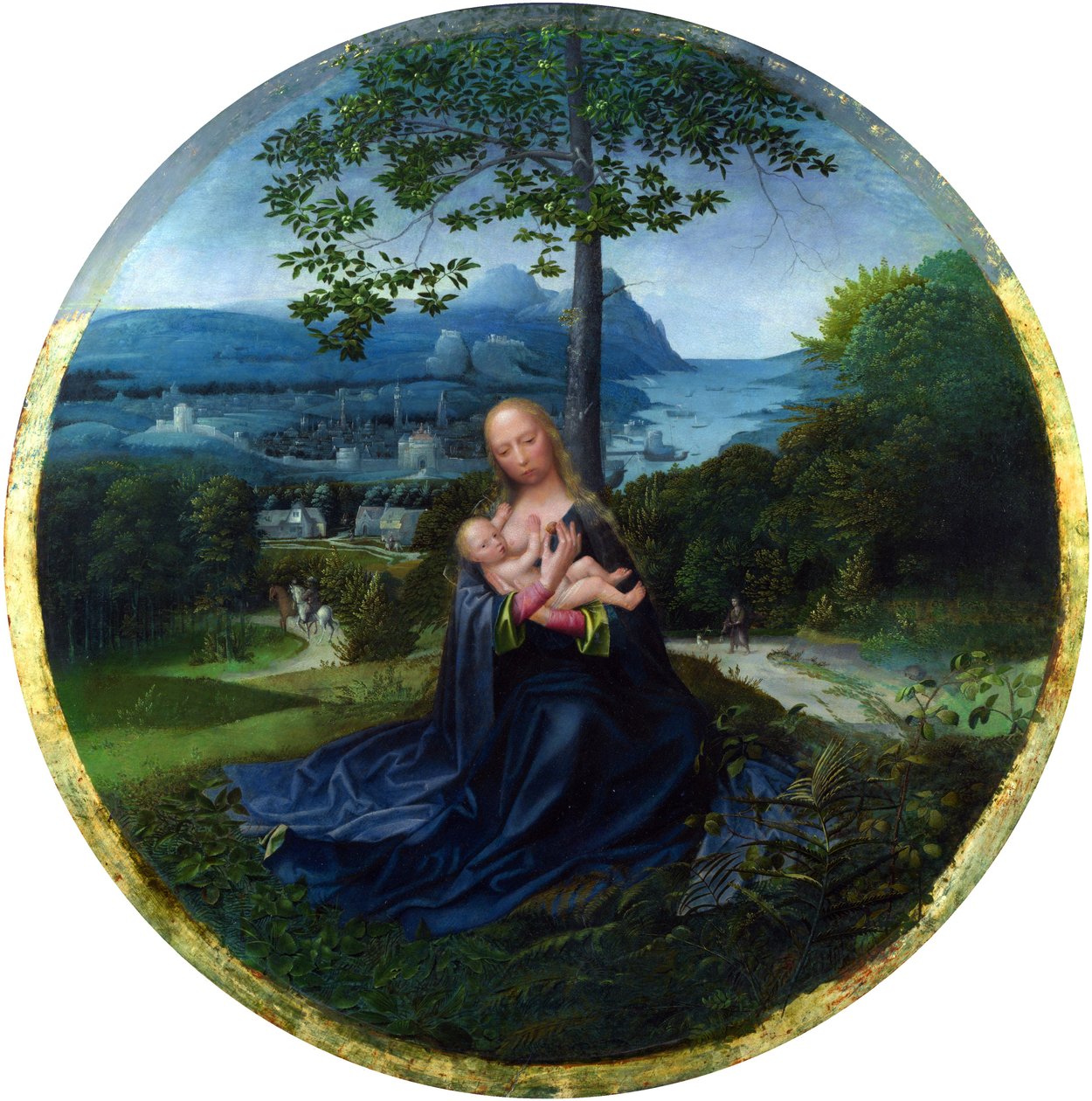 La Vergine e il Bambino in un paesaggio da Netherlandish Master
