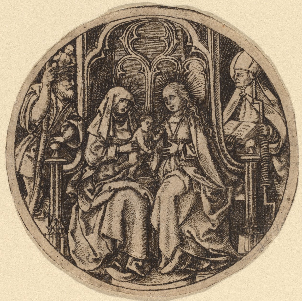 Madonna col Bambino con i Santi Cristoforo ed Erasmo da Netherlandish 15th Century