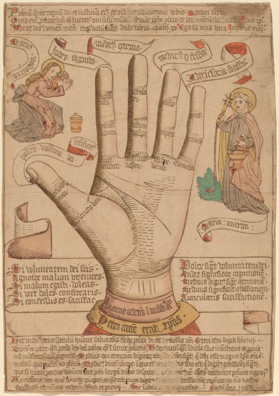 La mano come specchio della salvezza da Netherlandish 15th Century