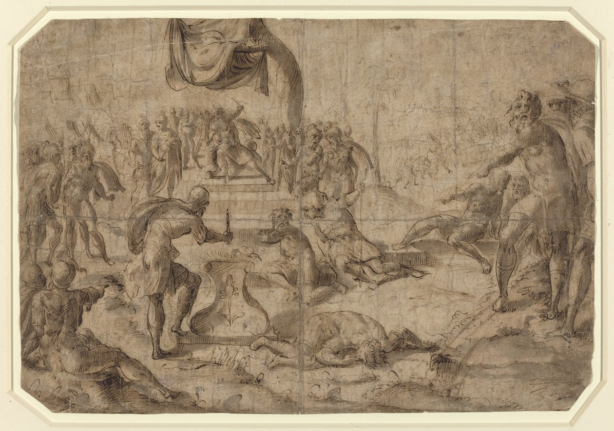 Scena di sacrificio (Gaio Muzio Scevola?) da Netherlandish 16th Century