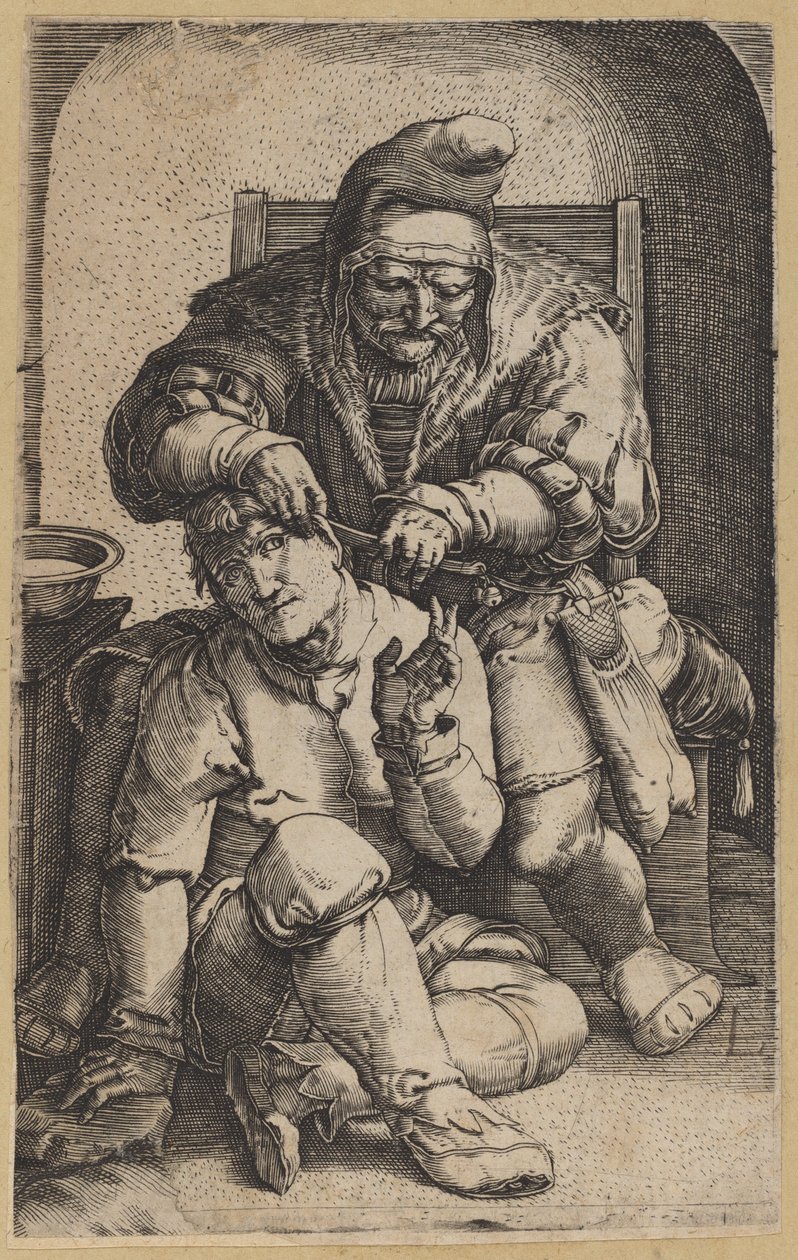 Il Chirurgo [copia inversa] da Netherlandish 16th Century, after Lucas van Leyden