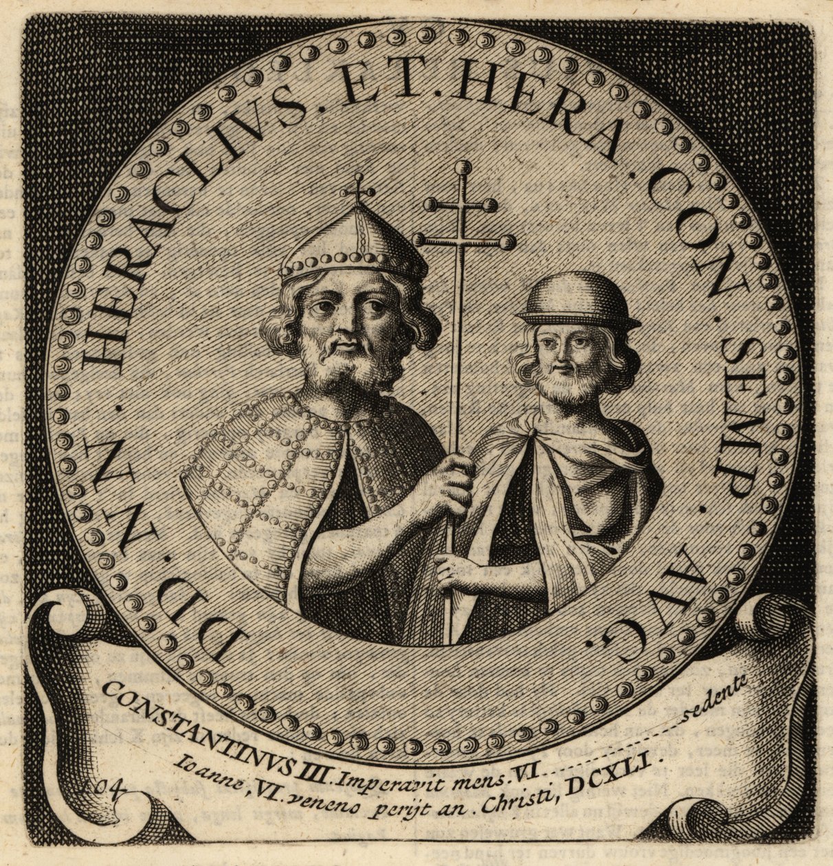 Imperatori bizantini Eraclio e Costantino III da Netherlandish School