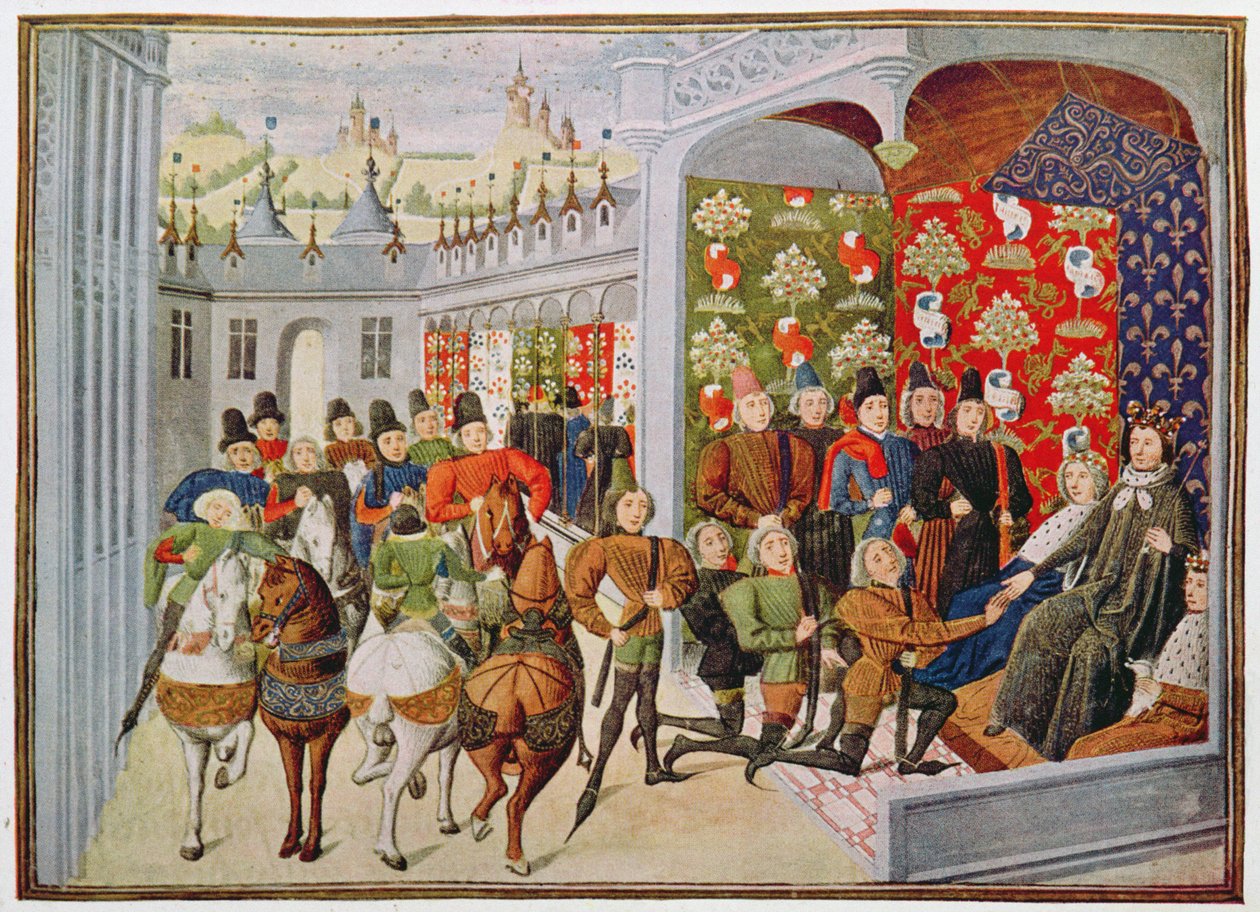 Re Carlo VI di Francia riceve gli inviati inglesi, da 