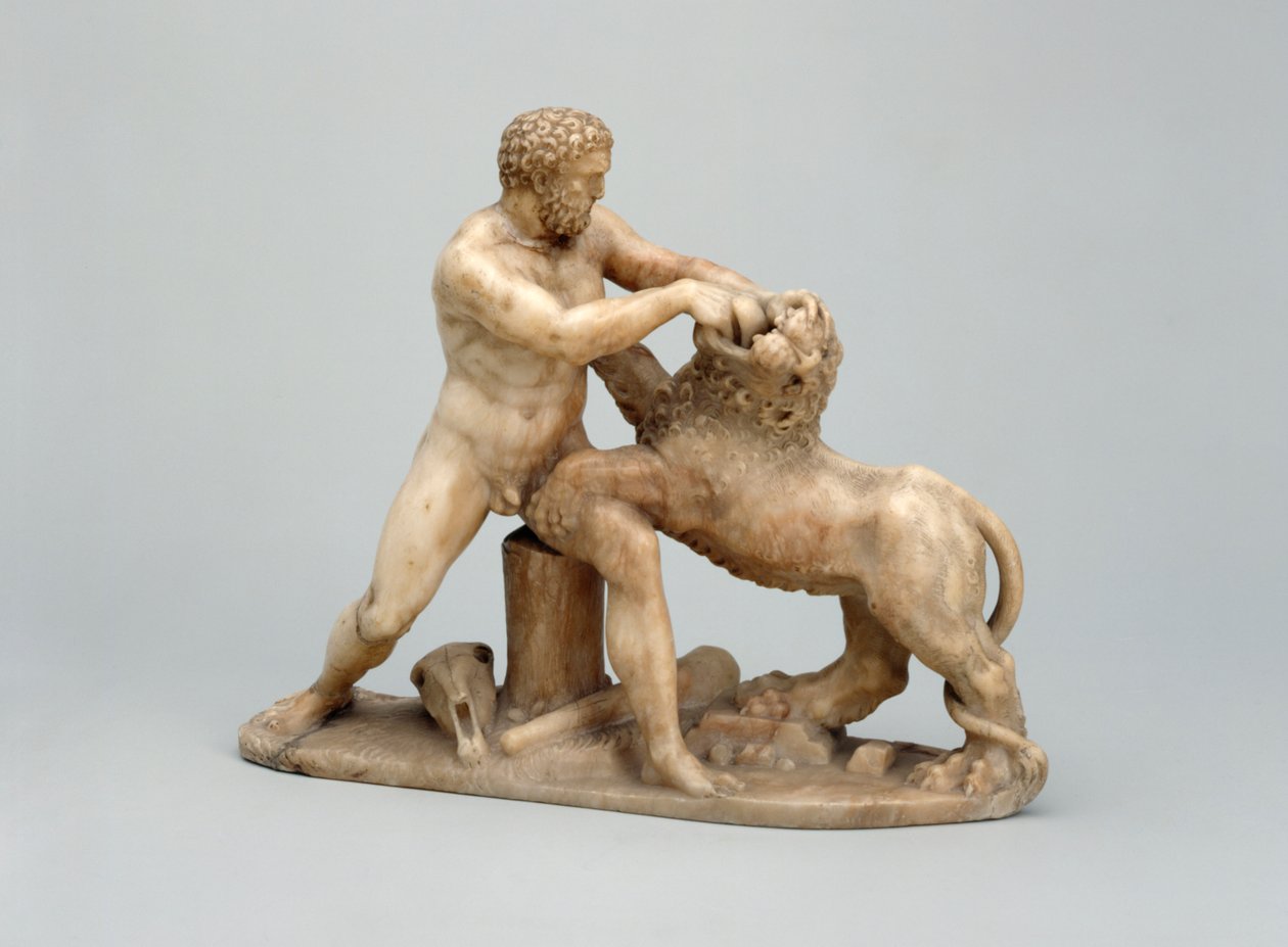 Ercole che lotta con il Leone Nemeo da Netherlandish School