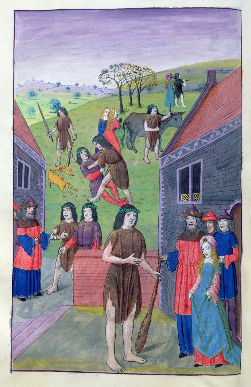 Ercole combatte Acheloo e prende il toro per le corna, 1479 da Netherlandish School