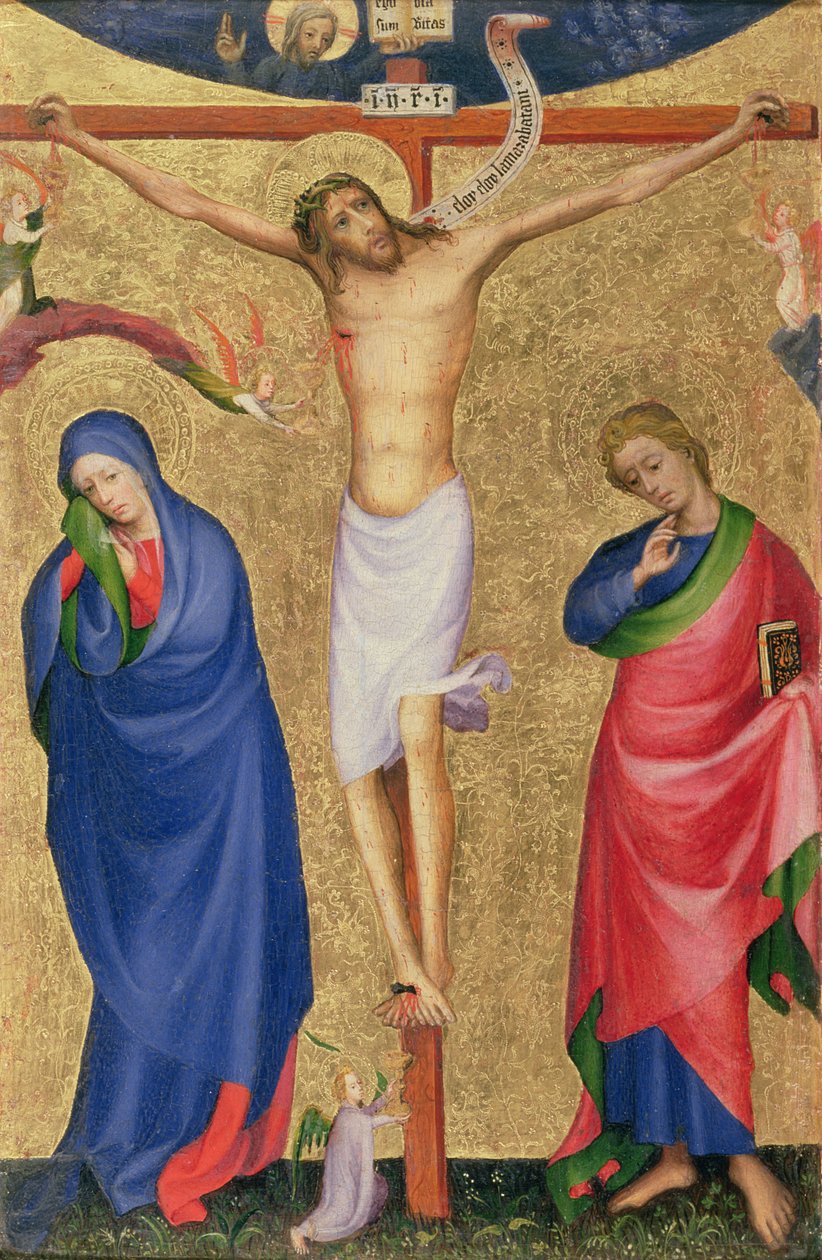 La Crocifissione, da un trittico pieghevole, c.1400 da Netherlandish School