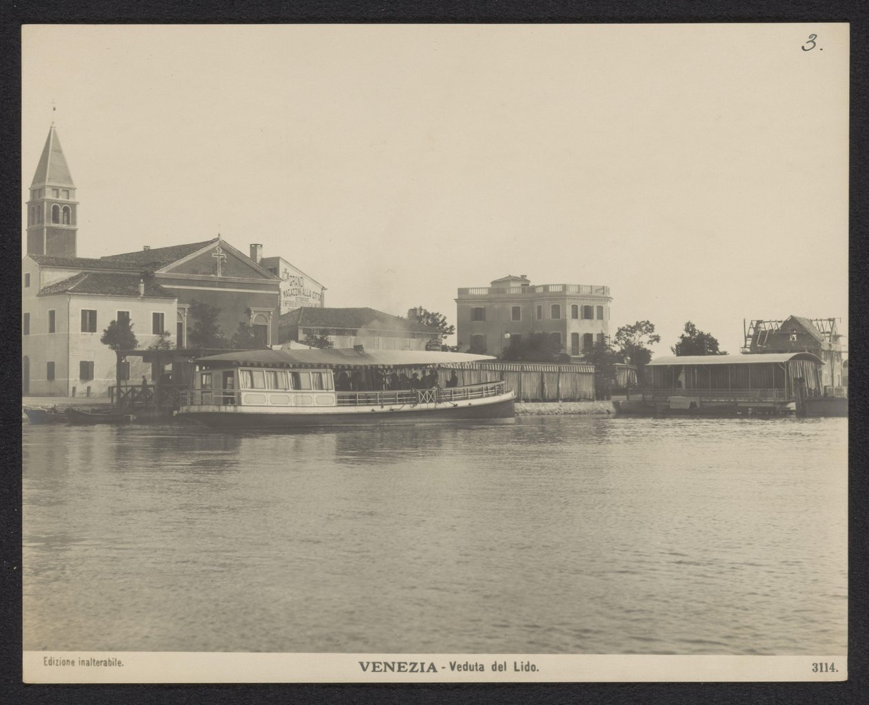 Veduta del porto del Lido da Neue Photographische Gesellschaft