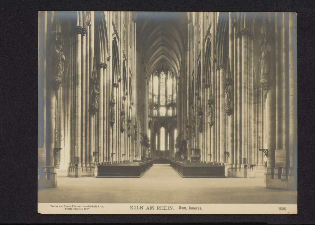 Interno della cattedrale di Colonia da Neue Photographische Gesellschaft