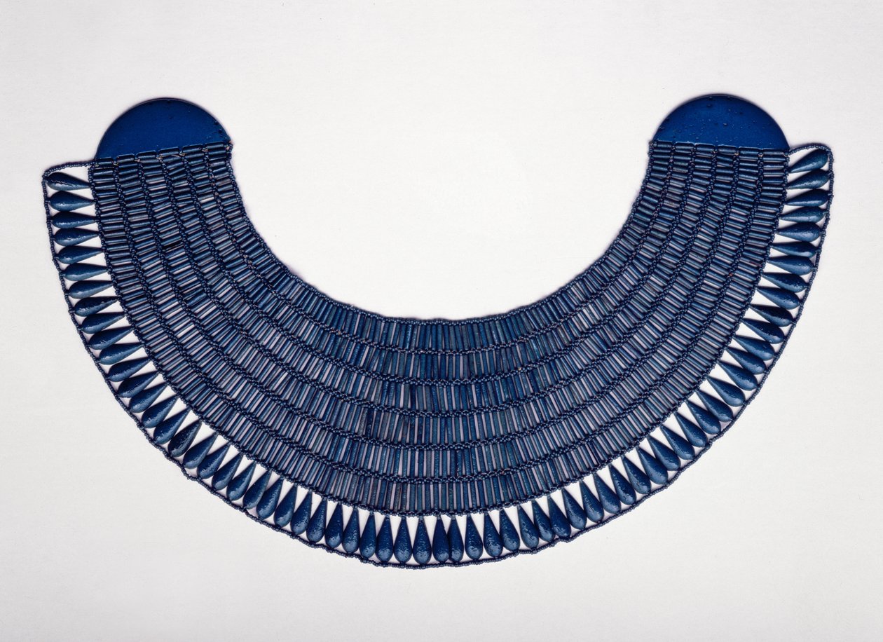 Collare Wesekh, possibilmente da Tebe, c.1336-1295 (faience) da New Kingdom Egyptian