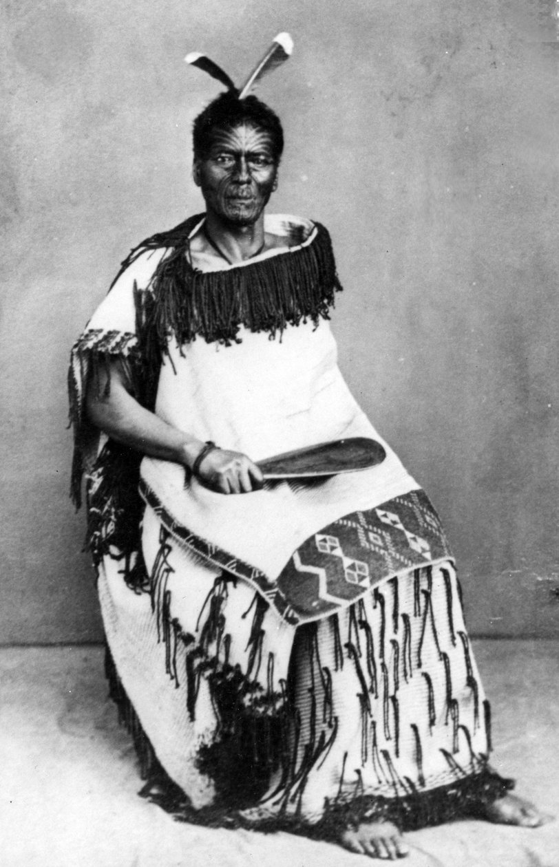 Ritratto di un uomo Maori, prima del 1880 da New Zealand Photographer