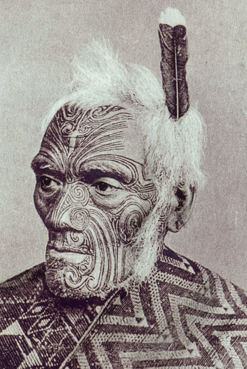 Guerriero Maori con moko sul viso da New Zealander Photographer